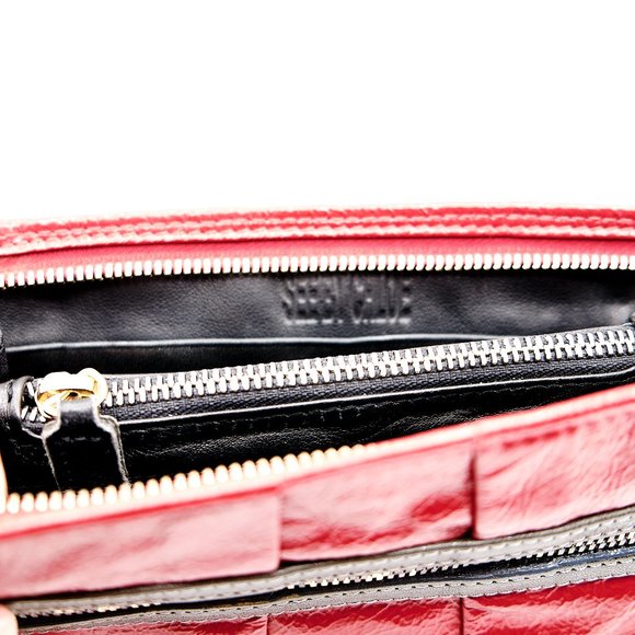 See By Chloe Wristlet Wallet, Small Leather Purse, Vintage Red Leather Wristlet - Picture 10 of 12